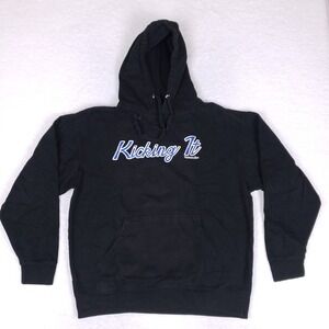Mitchell & Ness Hoodie Kicking It Graphic Pullover Black Sweatshirt Men's Large‎